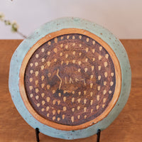 Siam Hands Round Plate Bunny Blue