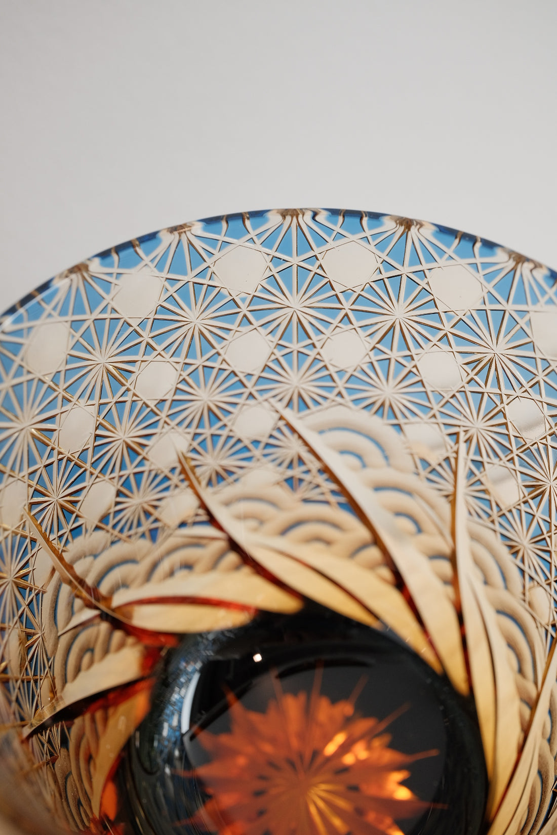 Harisho Yamada Glass - 漣-sazanami Whiskey Crystal Glass - Blue