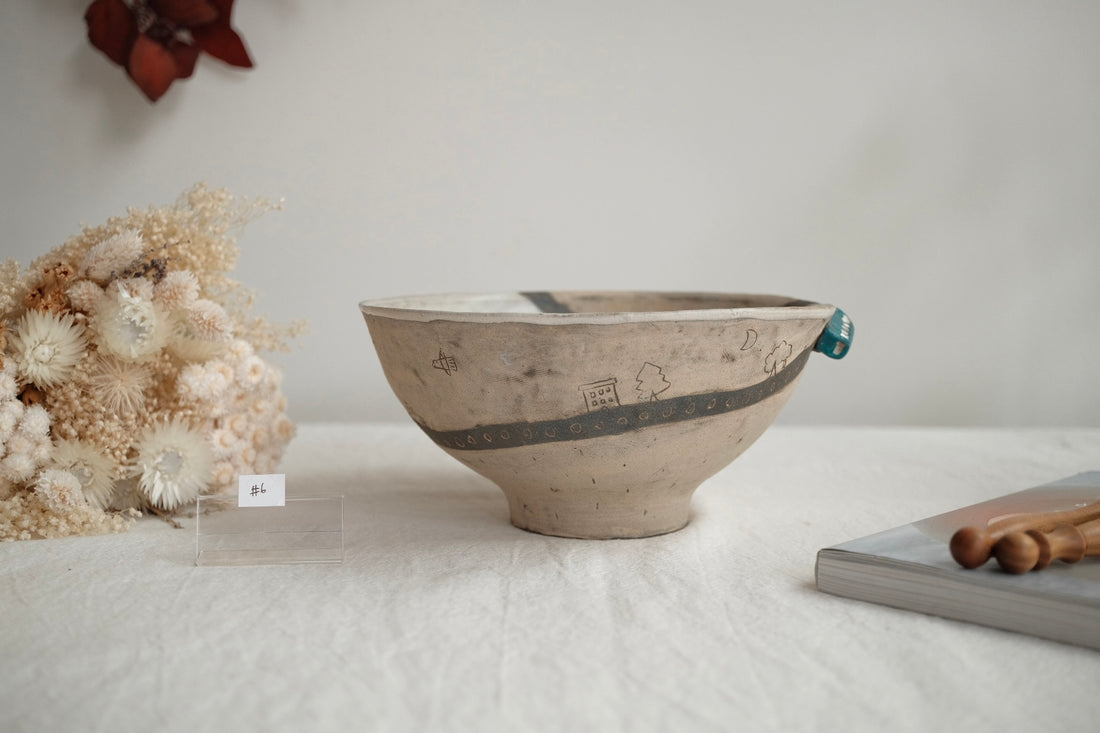 Akemi Suzuki 鈴木明美 - Blue Car Ramen Bowl - 18cm AS14b