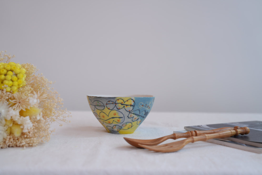 Hamasaka Naoko 浜坂尚子  Hand Painted Bowl - HN03 #3