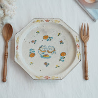 TATA Pottery Studio 田中大輝 & 田边桂- Slip Octagon Plate TP06 #2