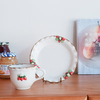 Aiko Miura 三浦愛子 Strawberry Mug with Saucer - White AM13