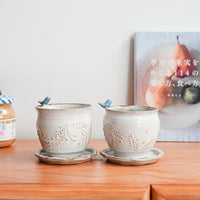 Satomi Motohashi 本橋里美 Bird Mug and Saucer - White SM16