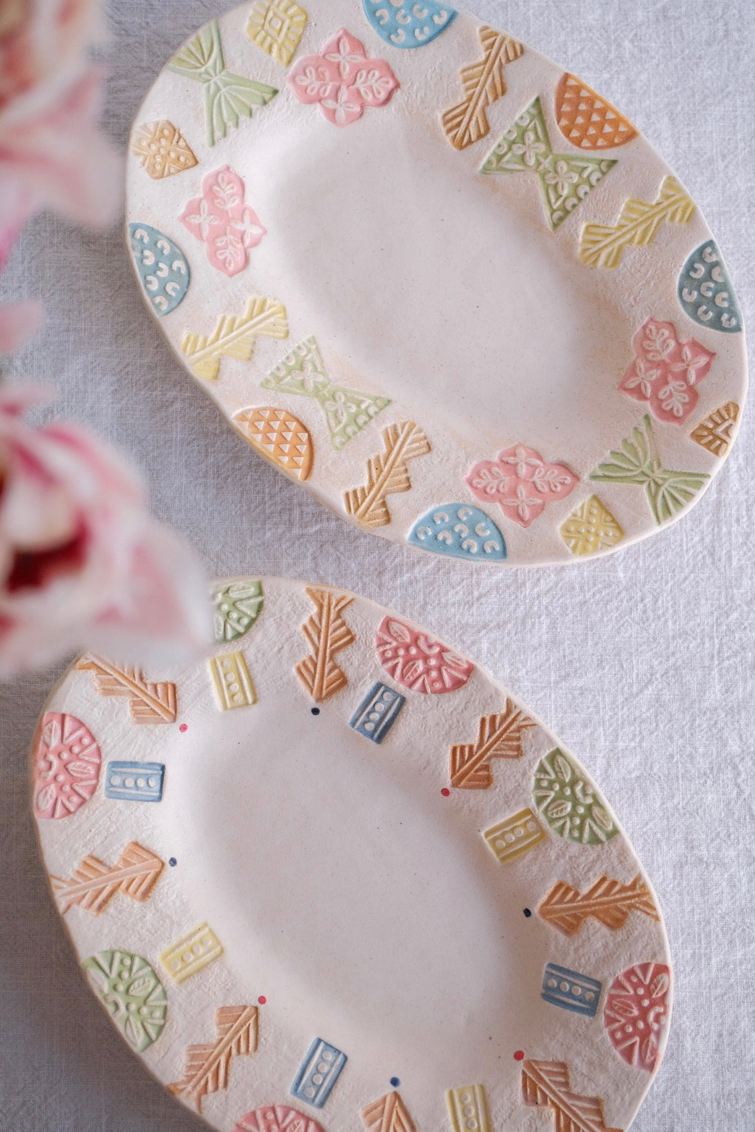 Hacorie 石丸和美 Oval Plate - Stamp HC13