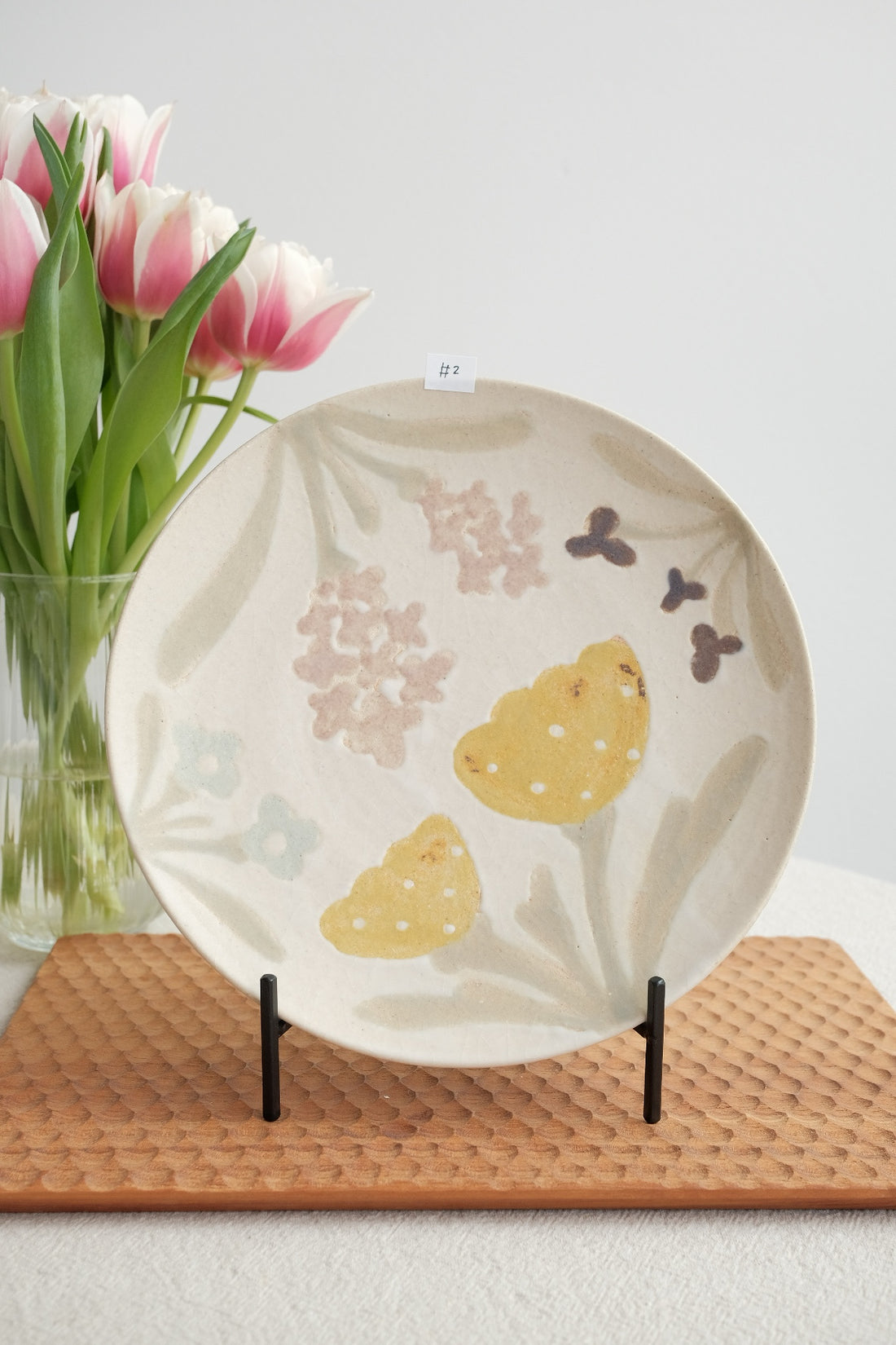 Makiko Okizawa 冲澤真纪子- 21cm Flower Plate MA08