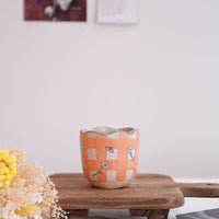 Cozy Nook - Checkered Pattern Mug with Round Bottom- CN20 #2