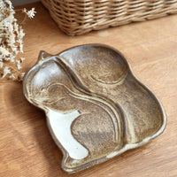 Mashiko Pottery Yoshizawa Squirrel Plate