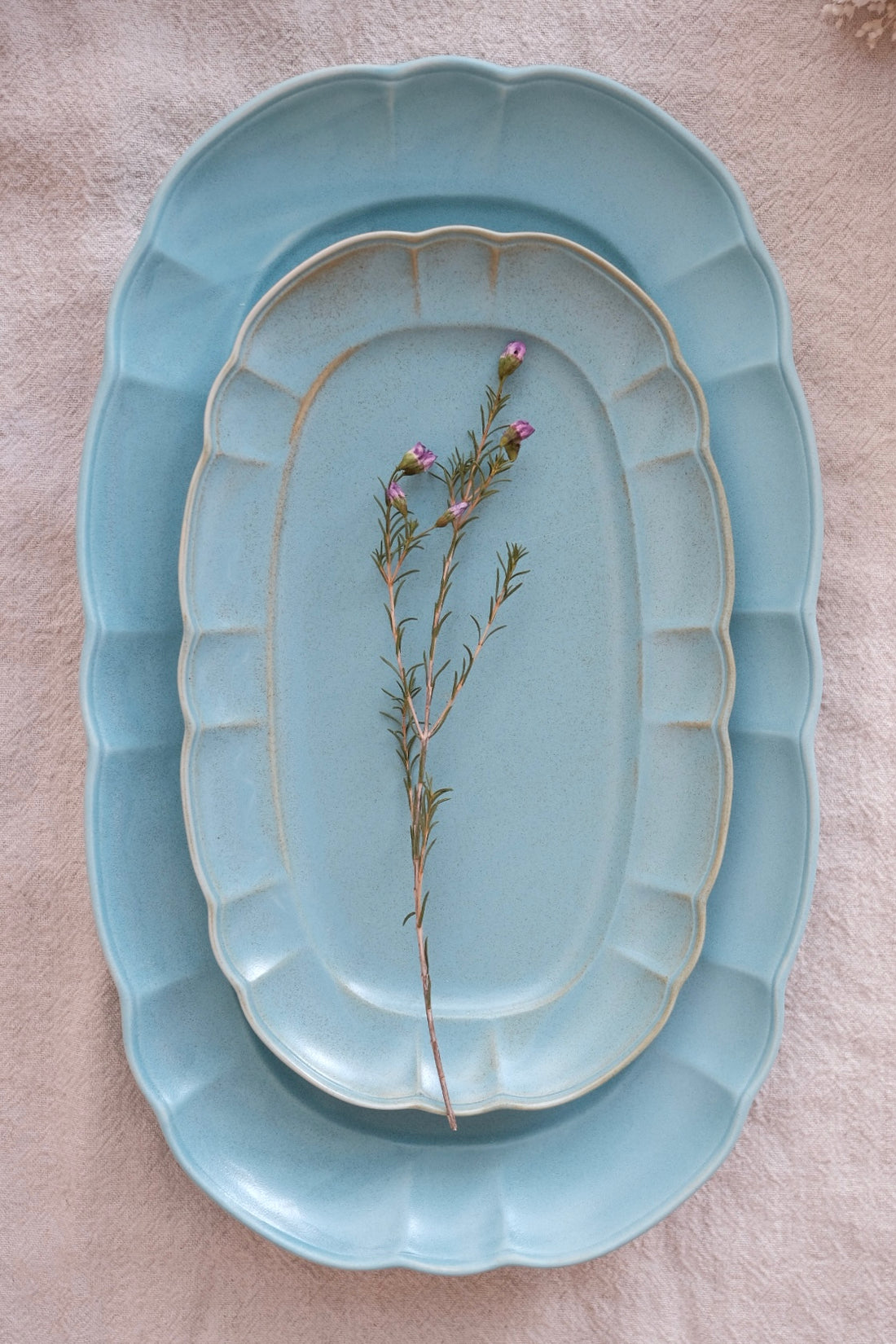 Minoware Tableware - Blue Long Plate