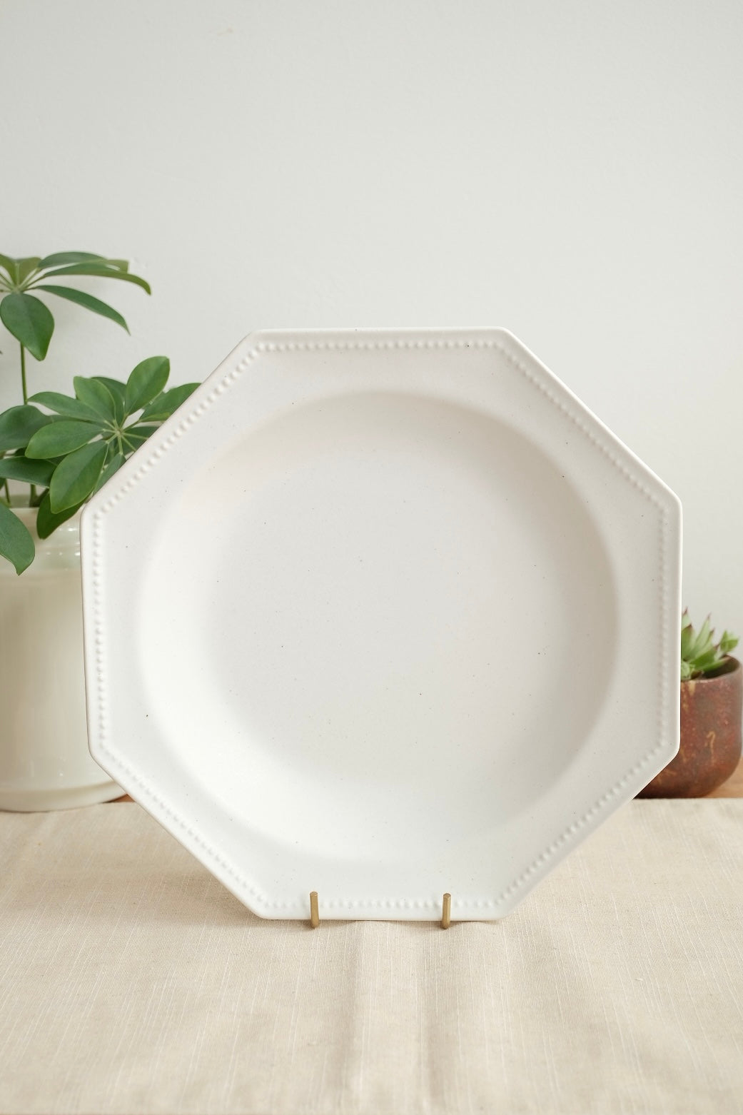 Mashiko Pottery Yoshizawa White Octagonal Deep plate