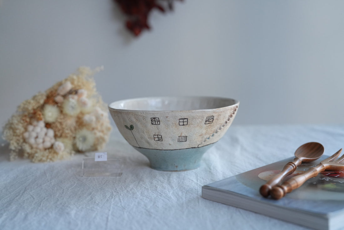 Akemi Suzuki 鈴木明美 - White Wall Collection - Ramen Bowl AS30