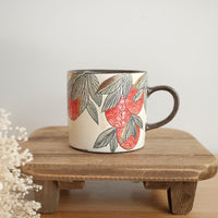 Cool Banana Black Pottery with Gold Detailing Mug with Lid