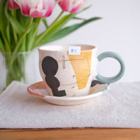 Hacorie 石丸和美 Mug with Saucer - Irregular Shape HC24