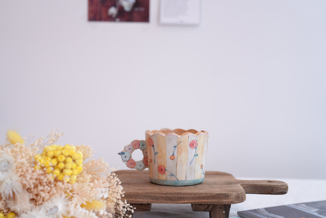 Cozy Nook - Flower Ring Handle Mug- CN05 #2