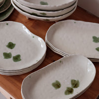 Japanese Shunryoku Green Leaf Large Plate Collection