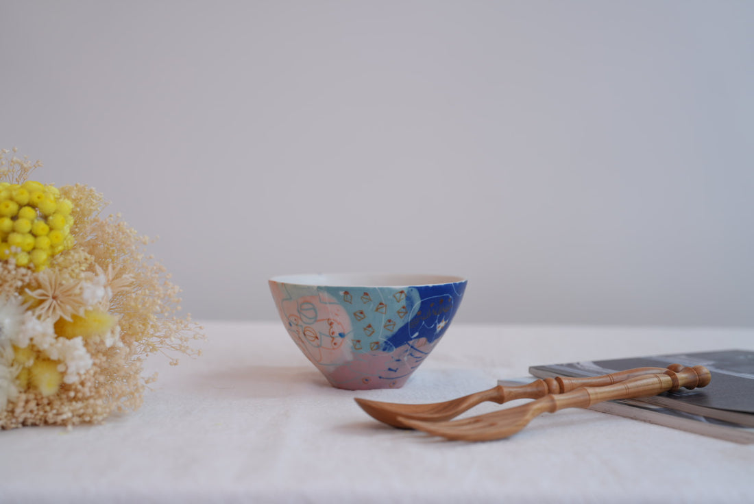 Hamasaka Naoko 浜坂尚子  Hand Painted Bowl - HN03 #2