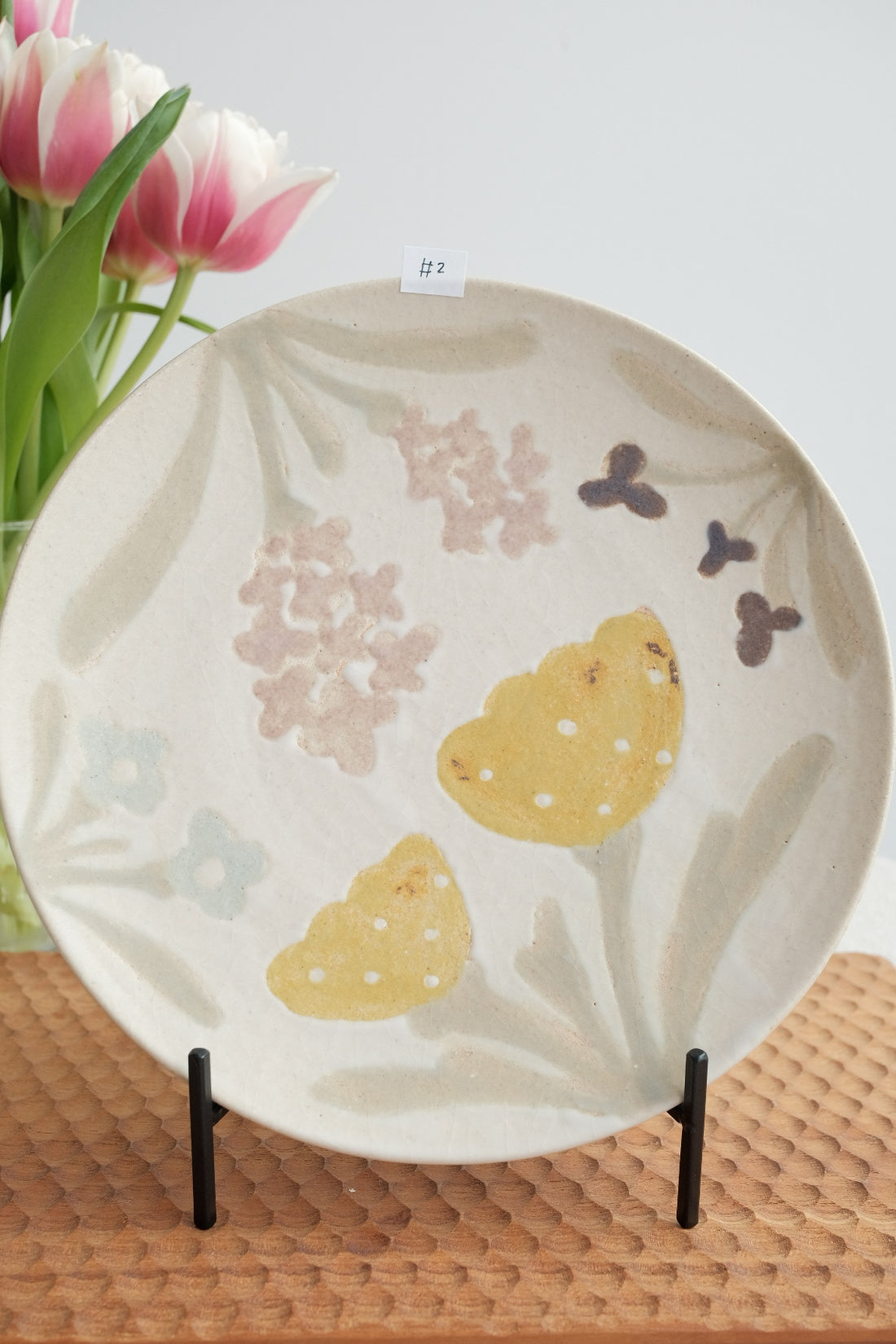 Makiko Okizawa 冲澤真纪子- 21cm Flower Plate MA08