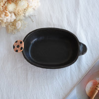 Akemi Suzuki 鈴木明美 - Dots Oval Baking Bowl - Small AS07