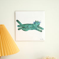 Babincho Prints Green Flying Cat 23cm