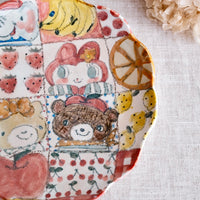Asako Yamaguchi 山口麻子 Animal Floral Edge Plate AI19