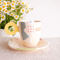 Hacorie 石丸和美 Mug with Saucer Set - Geometry HC11