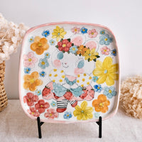 Asako Yamaguchi 山口麻子 Animal Square Plate AI20