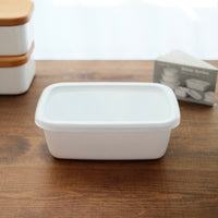 Noda Horo White Series Enamel Food Container