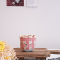 Cozy Nook - Checkered Pattern Mug with Round Bottom- CN20 #3