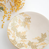Natsumi Iino 飯野夏實 Gold Decor Small Plate - Mimosa NI002a