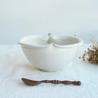 Hirokazu Furutani 古谷浩一 - White Apple Shaped 19cm Bowl HF04