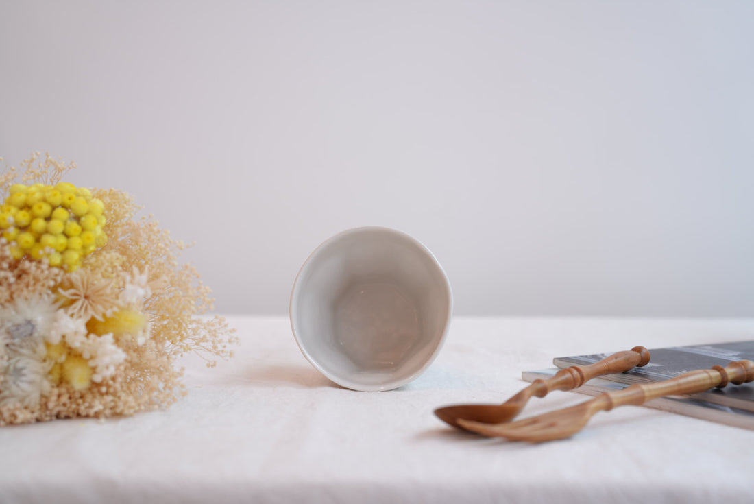 Hamasaka Naoko 浜坂尚子  Hand Painted Gold Deco Octagon Cup - HN09 #3