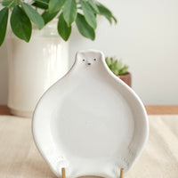 Mashiko Pottery Yoshizawa Polar Bear Mini Plate