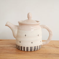 Mino Ware Coarse Pottery Teapot and Tea cup - Pink
