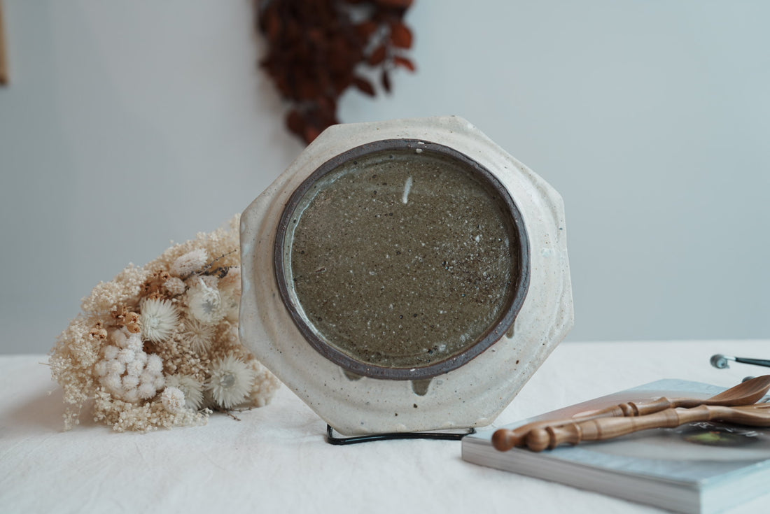 TATA Pottery Studio 田中大輝 & 田边桂- Slip Octagon Plate TP06 #1