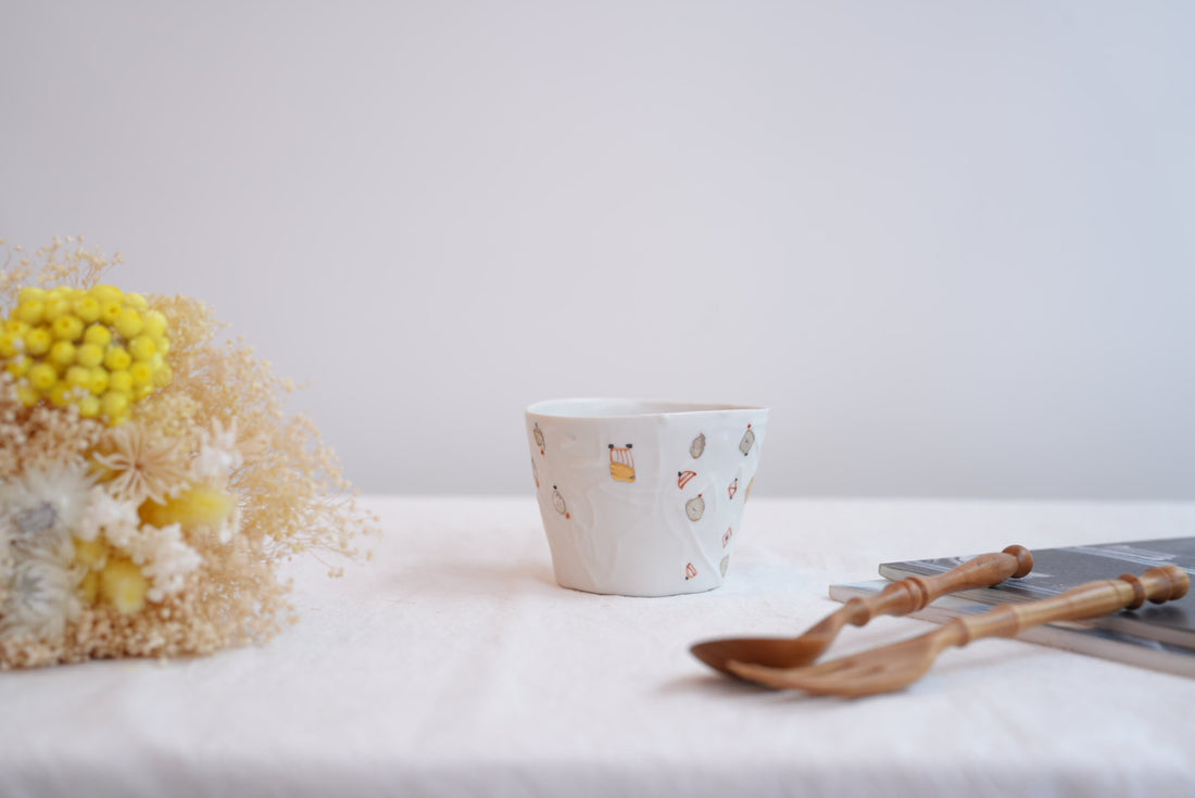 Hamasaka Naoko 浜坂尚子  Hand Painted Gold Deco Free Cup - HN06 #4