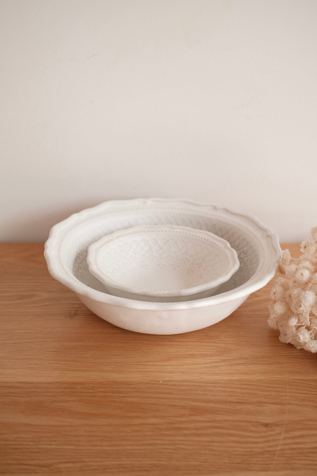 Mashiko Ware White Lace Collection