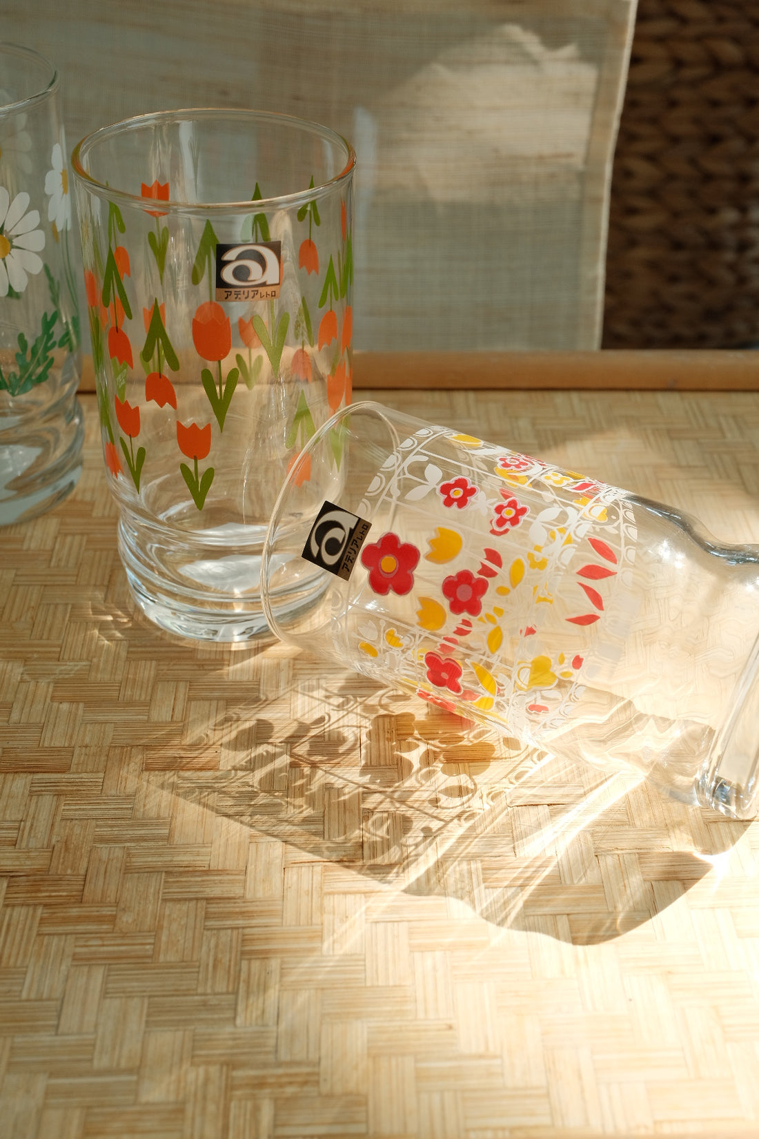 Aderia Glass Retro Tumbler - Tulip