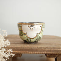 Cool Banana Black Pottery with Gold Detailing Tea Cup