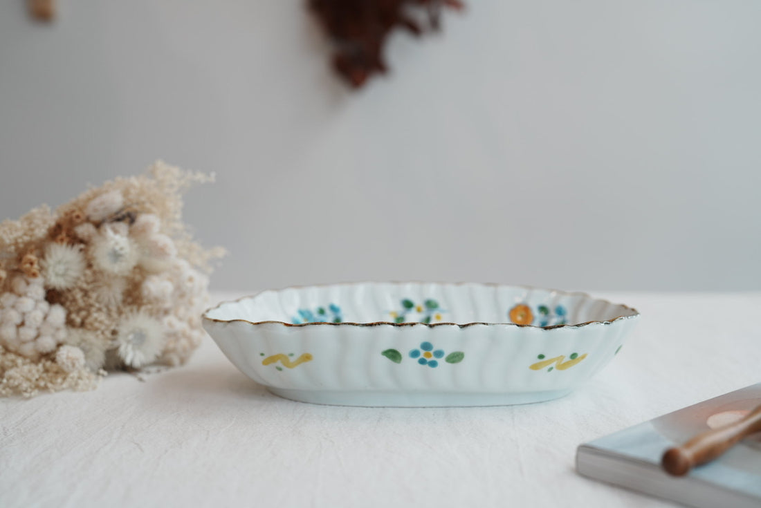 TATA Pottery Studio 田中大輝 & 田边桂- Porcelain Oval Bowl - Large TP08