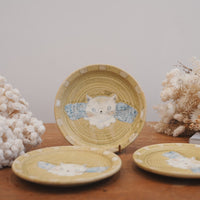 Tomoko Kubo コンガリ舍 Medium Cat Plate TK15