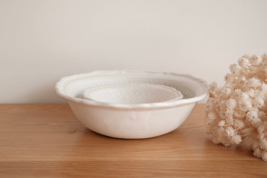 Mashiko Ware White Lace Collection