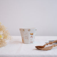 Hamasaka Naoko 浜坂尚子 Hand Painted Gold Deco Octagon Cup - HN09 #2