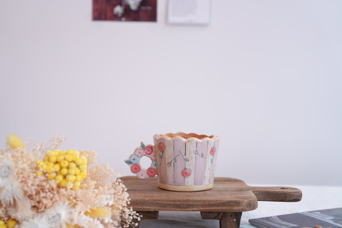 Cozy Nook - Flower Ring Handle Mug- CN05 #3