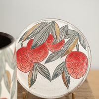 Cool Banana Black Pottery with Gold Detailing Mug with Lid