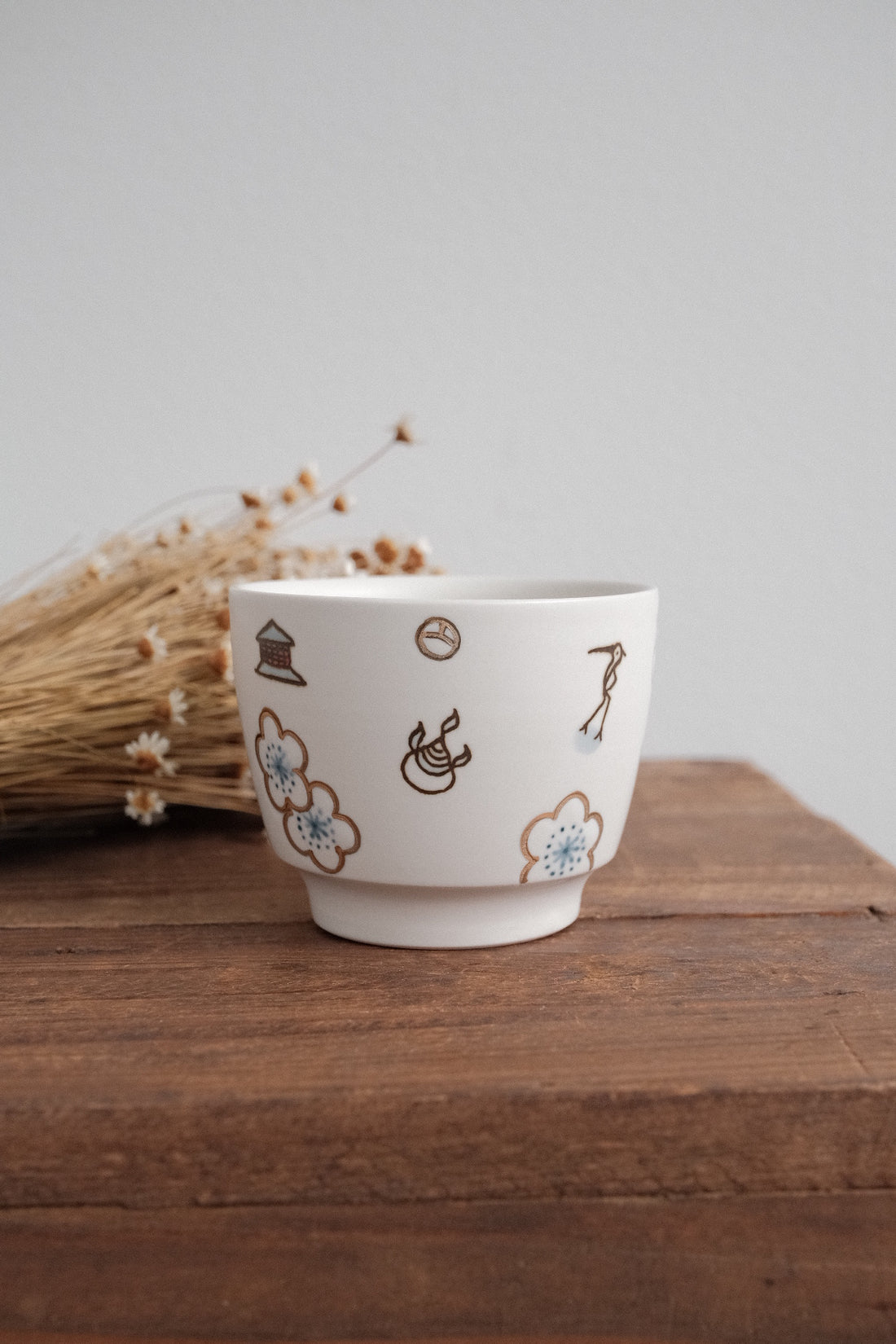 Tobe-ware Golden Ume Tea Cup & Teapot Collection