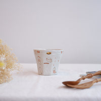 Hamasaka Naoko 浜坂尚子 Hand Painted Gold Deco Octagon Cup - HN09 #2