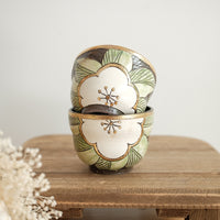 Cool Banana Black Pottery with Gold Detailing Tea Cup