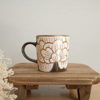 Cool Banana Black Pottery with Gold Detailing Mug - Camellia