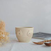 Sugar Poppo Round Cup - White Cat SP25