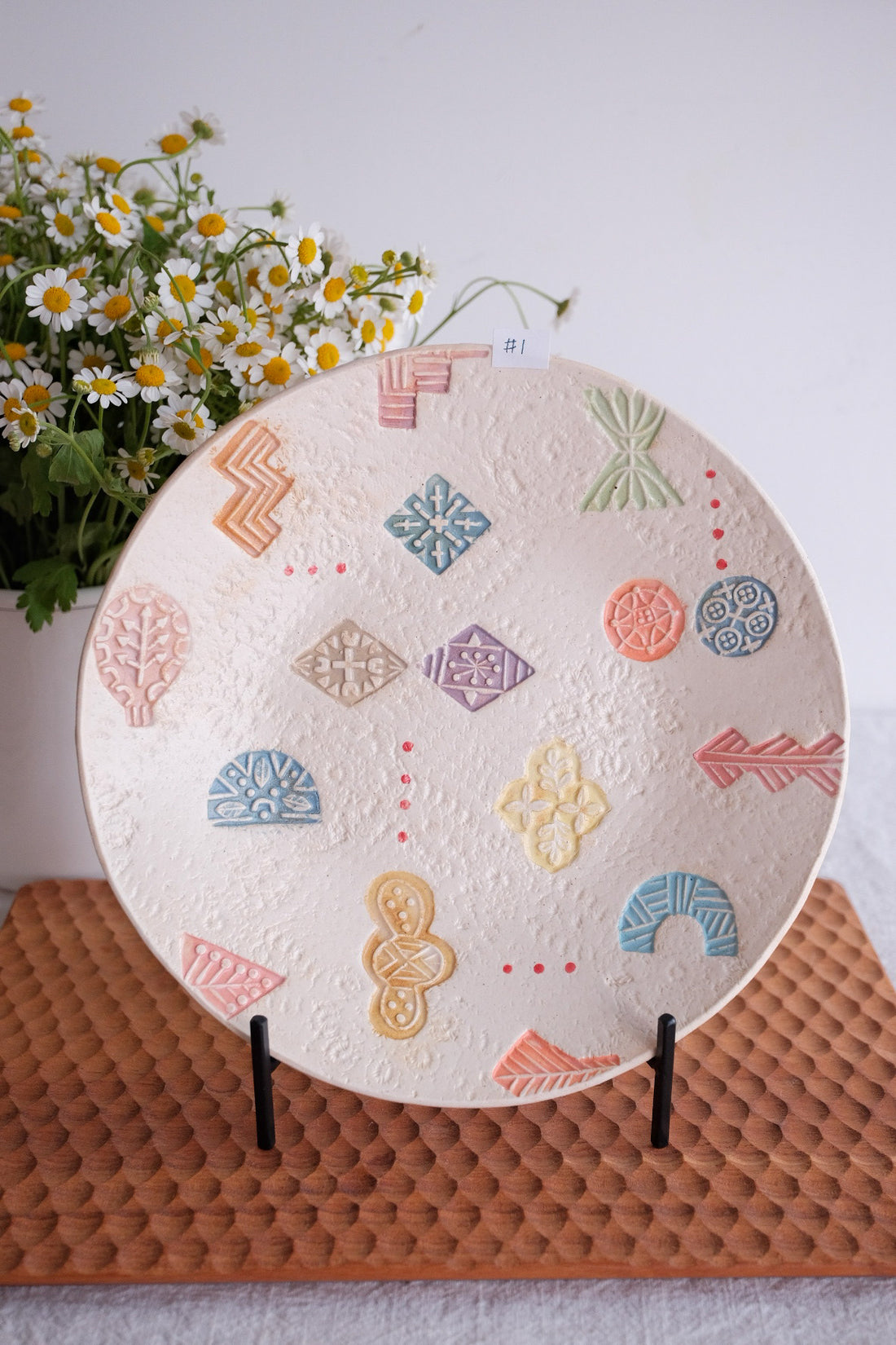 Hacorie 石丸和美 Round Plate - Stamp HC15