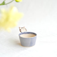 Fumiko Kondo 近藤布美子 - Purple Cat Dipping Dish with Handle FK09